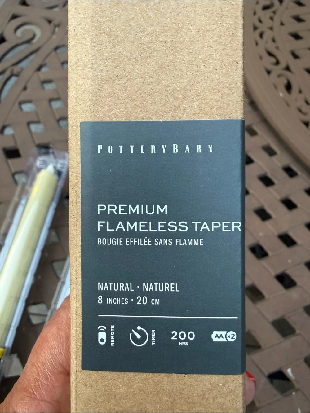 NWT - Pottery Barn Flameless (Flicker Wick) Taper Candles - Set of 3